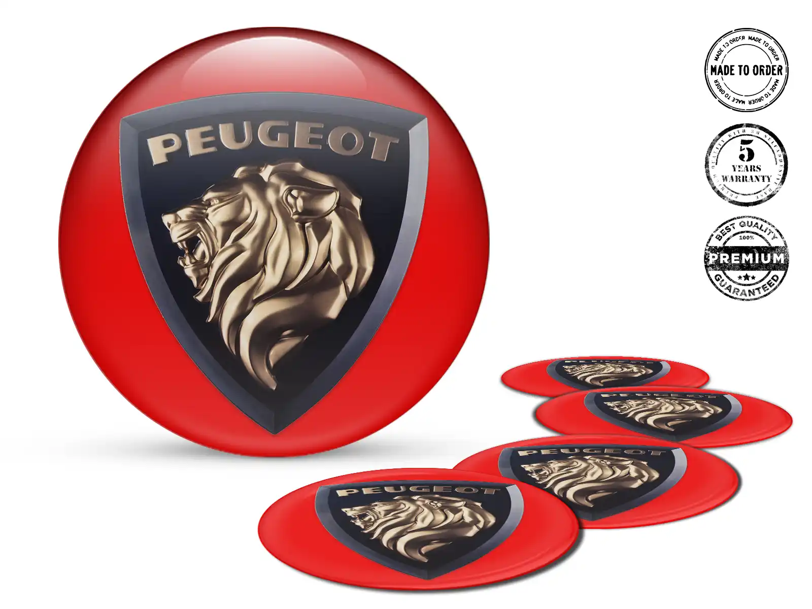 Peugeot Epoxy Dome Sticker Logo Harzfelgen-Aufkleber
